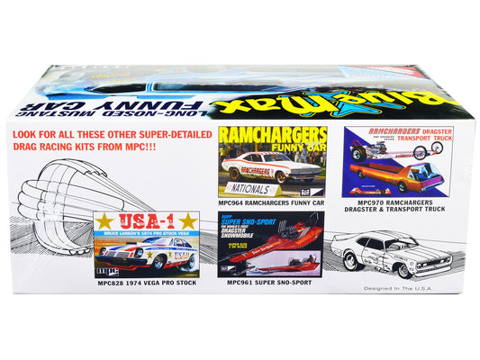 Skill 2 Model Kit "Blue Max" Long Nose Mustang Funny Car 1/25 Scale Model Car by MPC