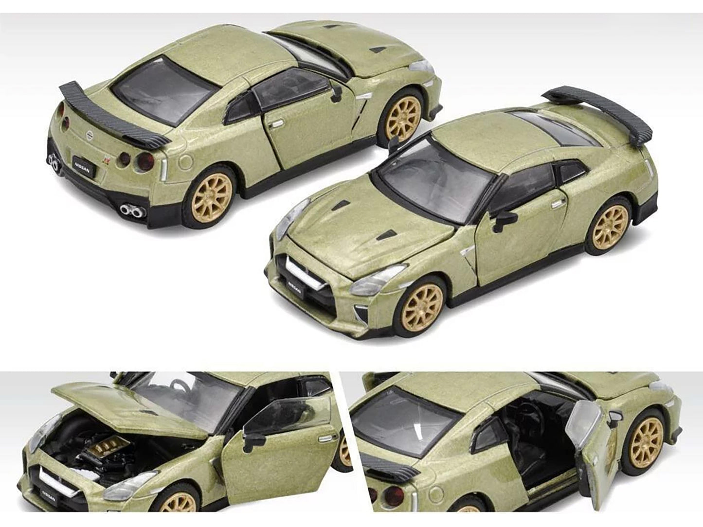 2022 Nissan GT-R (R35) T-Spec RHD (Right Hand Drive) Millenium Jade Metallic 1/64 Diecast Model Car by Era Car