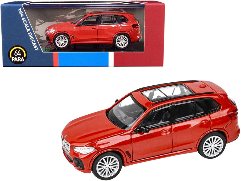 BMW X5 with Sunroof Toronto Red Metallic 1/64 Diecast Model Car by Paragon