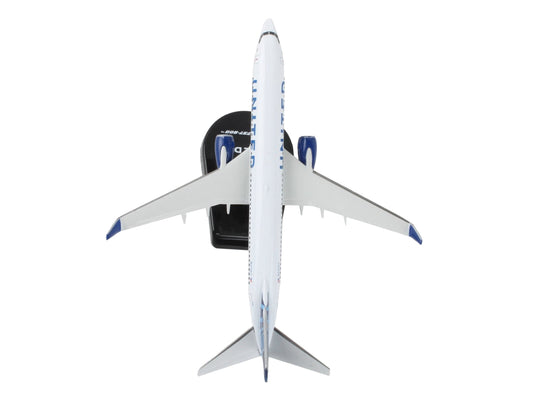 Boeing 737-800 Next Generation Commercial Aircraft "United Airlines" 1/300 Diecast Model Airplane by Postage Stamp