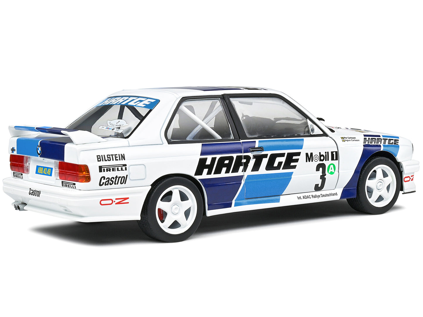 BMW E30 M3 Gr. A #3 Ingvar Carlsson - Per Carlsson "Adac Rallye Deutchland" (1990) "Competition" Series 1/18 Diecast Model Car by Solido