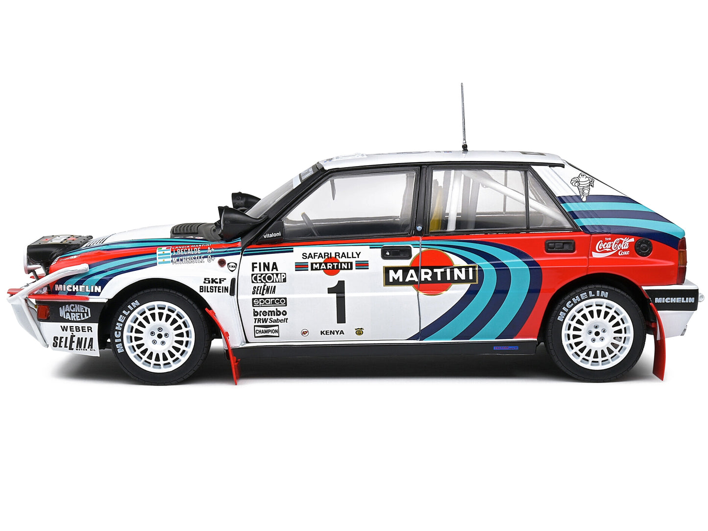 Lancia Delta HF Integrale #1 Jorge Recalde - Martin Christie 3rd Place "Safari Rallye Kenya" (1991) "Competition" Series 1/18 Diecast Model Car by Solido