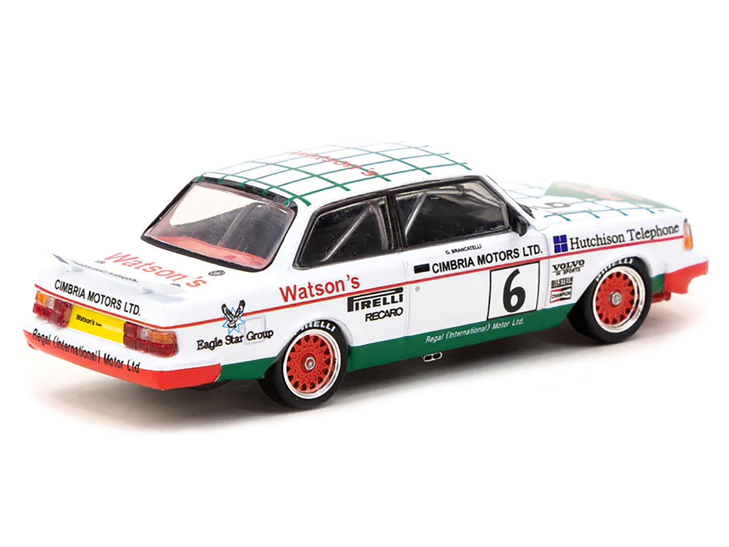 Volvo 240 Turbo #6 Gianfranco Brancatelli Winner "Macau Guia Race" (1985) "Hobby64" Series 1/64 Diecast Model Car by Tarmac Works