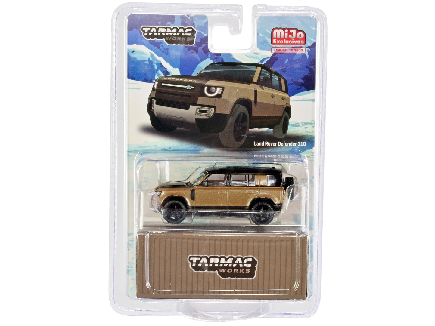 Land Rover Defender 110 Brown Metallic and Black Limited Edition to 3600 pieces Worldwide 1/64 Diecast Model Car by Tarmac Works