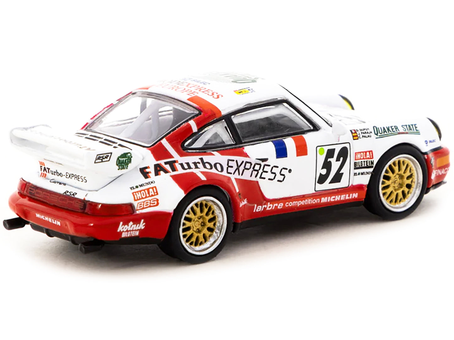 Porsche 911 RSR 3.8 #52 Jesus Pareja - Dominique Dupuy - Carlos Palau "24 Hours of Le Mans" (1994) "Collab64" Series 1/64 Diecast Model Car by Schuco & Tarmac Works